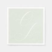 Elegante Bride Groom Initials Embossed Effekt Serviette (Vorderseite)