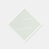 Elegante Bride Groom Initials Embossed Effekt Serviette (Ecke)