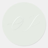 Elegante Bride Groom Initials Imitate mit Prägung  Runder Aufkleber (Vorderseite)