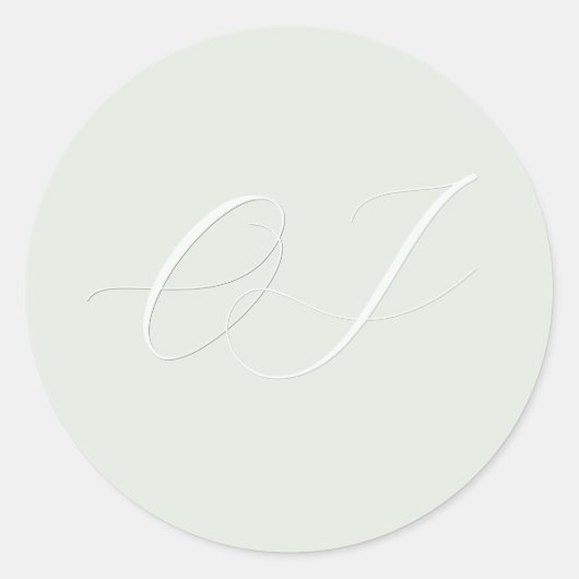 Elegante Bride Groom Initials Imitate mit Prägung Runder Aufkleber (Vorderseite)