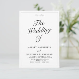 Elegante Bride-Kalligrafie in einer Hochzeit Einladung