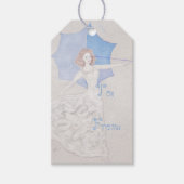 Elegante Bride Shower-Tag Geschenkanhänger (Vorderseite)