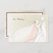 Elegante Bride und Groom Wedding RSVP Cards (Vorne/Hinten)