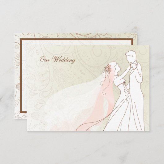 Elegante Bride und Groom Wedding RSVP Cards (Vorne/Hinten)
