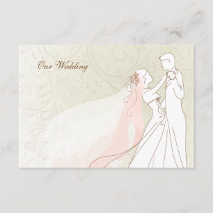 Elegante Bride und Groom Wedding RSVP Cards Karte