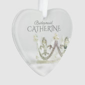 Elegante Bridesmaid-Anfrage oder vielen Dank Gesch Ornament (Vorderseite)