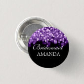 Elegante Bridesmaid Gefallen Lila Lichter Button (Vorne & Hinten)