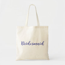 Elegante Bridesmaid Tote Bag mit kursivem Skript