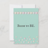 Elegante Bridge to Be Aquamarin Blue Pearl Brautpa Dankeskarte (Rückseite)