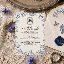 Elegante Bridgerton-Hochzeit Begleitkarte