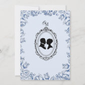 Elegante Bridgerton-Hochzeit Einladung (Rückseite)
