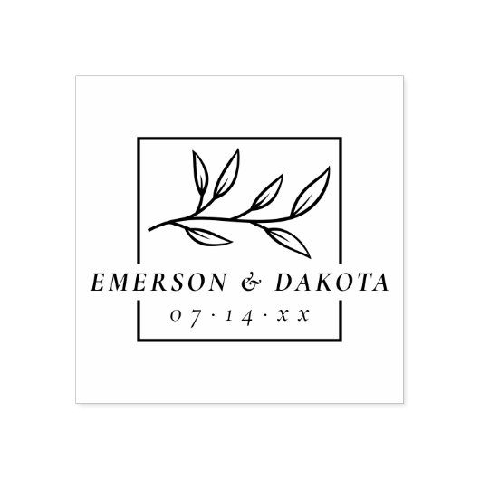 Elegante Briefe botanischer Hochzeit retten das Da Gummistempel (Prägung)