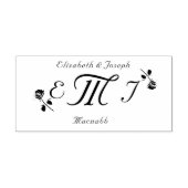 Elegante Briefmarke aus Monogramm und Namen Permastempel (Design)