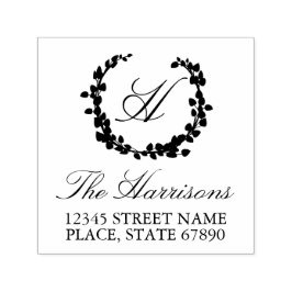 Elegante Briefmarke für die Adresse der Familie Wr Permastempel