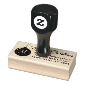 Elegante Briefmarke Weihnachten Rücksendeadresse Gummistempel (Stempel)