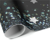 Elegante Brighten-schwarze Buket-Effekte Geschenkpapier (Rolleneckpunkt)