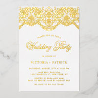 Elegante Brocade Lace Foto Wedding Party