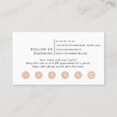 Elegante Bronze erröten Schwarzes bilden Treuekarte (Rückseite)