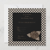 ELEGANTE BRONZE ROSE SPOT GEBURTSTAG EINLADUNG (Rückseite)