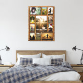 Elegante Bronze wie Frame Familie Foto Collage Leinwanddruck (Insitu (Schlafzimmer))