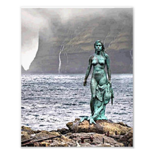 elegante Bronzestatue Fotodruck