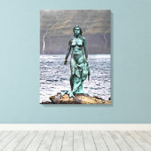 elegante Bronzestatue Leinwanddruck (Insitu (Holzboden))