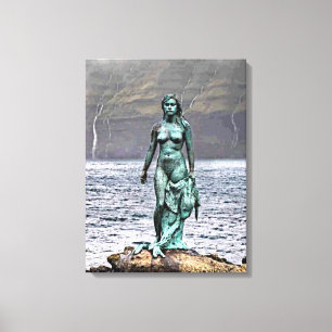 elegante Bronzestatue Leinwanddruck