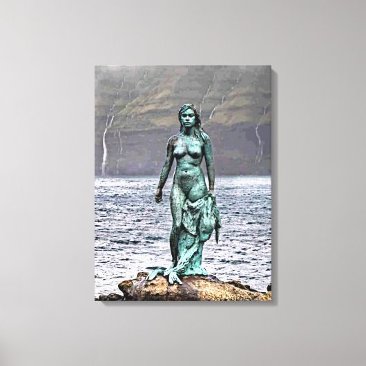 elegante Bronzestatue Leinwanddruck (Vorderseite)