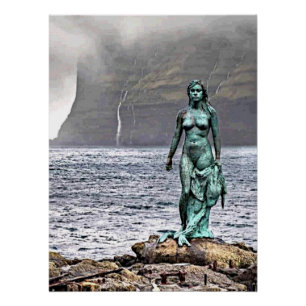 elegante Bronzestatue Poster