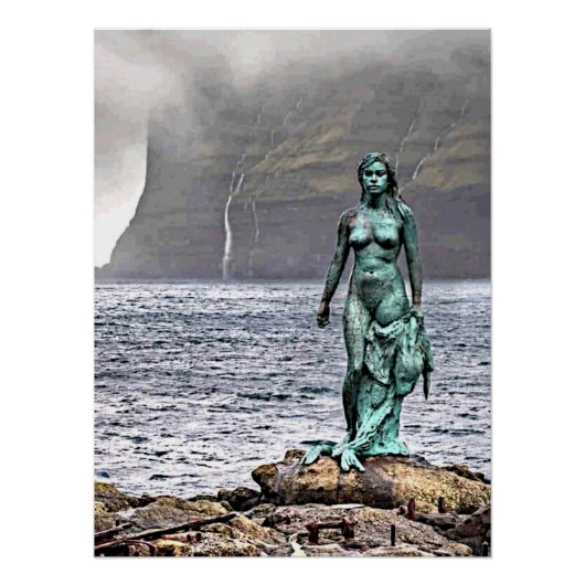 elegante Bronzestatue Poster (Vorderseite)