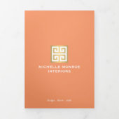 Elegante Broschüre für griechisches Korallendesign (Cover)