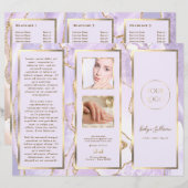 Elegante Broschüre Lavender und Gold Agate (Vorne/Hinten)