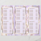 Elegante Broschüre Lavender und Gold Agate (Rückseite)