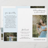 Elegante Broschüre mit Blue Fotografy Business Tri (Vorne/Hinten)