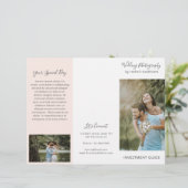 Elegante Broschüre mit rosa Fotografie (Stehend Vorderseite)