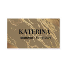 Elegante Brown Business Card | Beruflich & Minim
