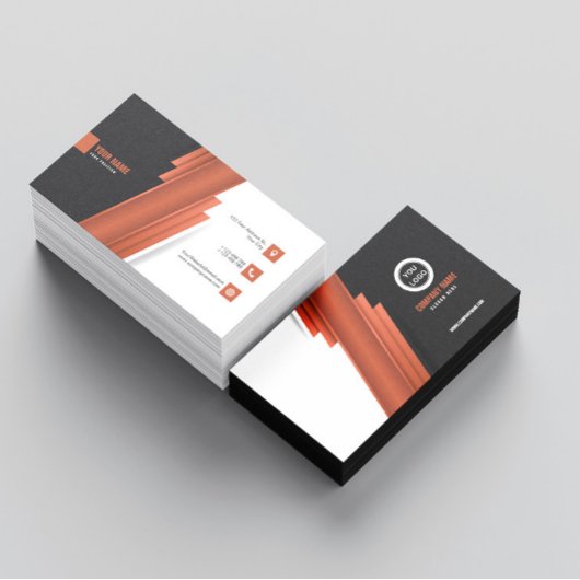 Elegante Brown Business Card Visitenkarte