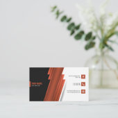 Elegante Brown Business Card Visitenkarte (Stehend Vorderseite)
