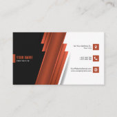 Elegante Brown Business Card Visitenkarte (Vorderseite)