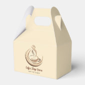 Elegante Brown Coffee Espresso Business Logo Shop Geschenkschachtel (Vorderseite)