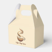 Elegante Brown Coffee Espresso Business Logo Shop Geschenkschachtel (Vorderseite)