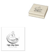 Elegante Brown Coffee Espresso Business Logo Shop Gummistempel (Stempel)