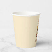 Elegante Brown Coffee Espresso Business Logo Shop Pappbecher (Rechts)