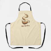 Elegante Brown Coffee Espresso Business Logo Shop Schürze (Vorderseite)