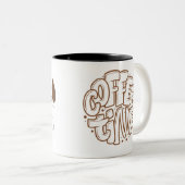 Elegante Brown Coffee Time Tasse (VorderseiteRechts)