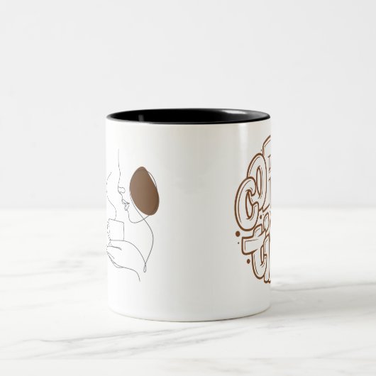 Elegante Brown Coffee Time Tasse (Mittel)