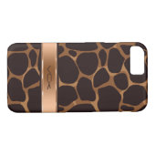 Elegante Brown & Copper Leopard Print Case-Mate iPhone Hülle (Rückseite (Horizontal))