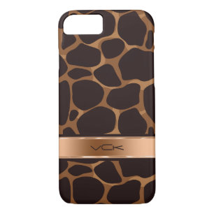 Elegante Brown & Copper Leopard Print iPhone 8/7 Hülle