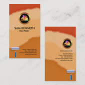 Elegante Brown-Sprühfarbe schattiert Anstreicher Visitenkarte (Vorne/Hinten)