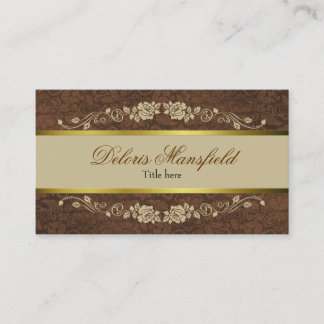 Elegante Brown- und TAN-Visitenkarte Visitenkarte